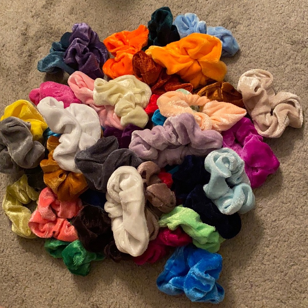 Velvet scrunchies